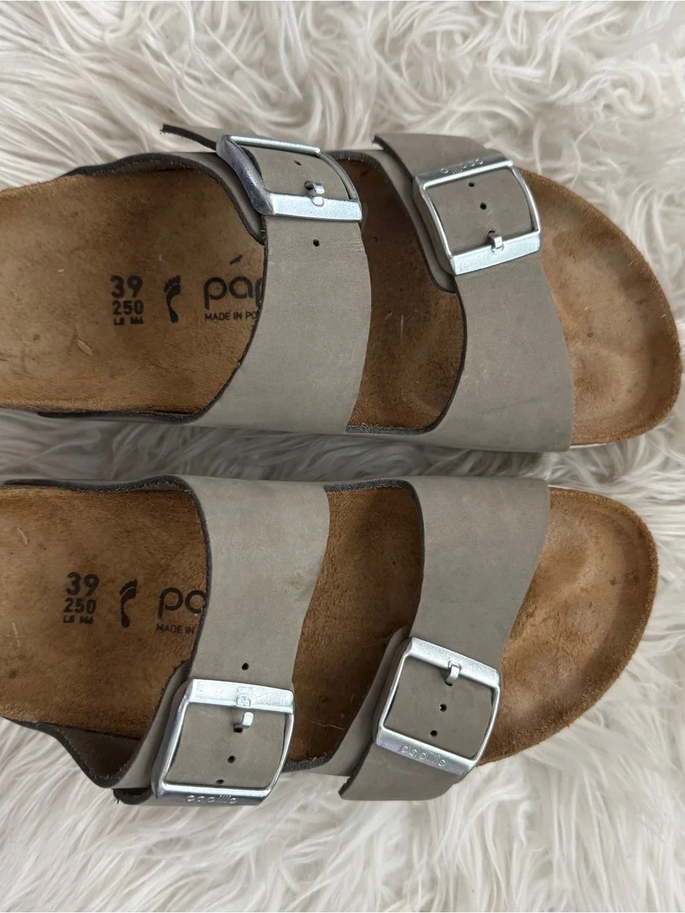 Birkenstock Women's Taupe Double Buckle Sandals